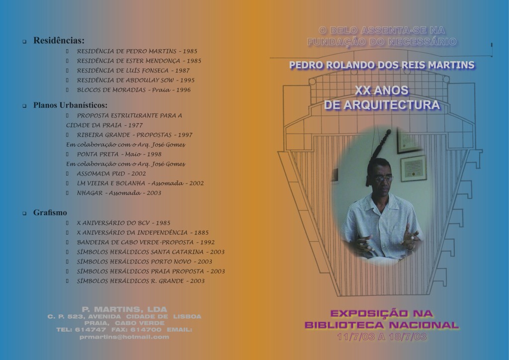 1-1a Exposição de Arquitectura em Cabo Verde - Brochura de apresentação